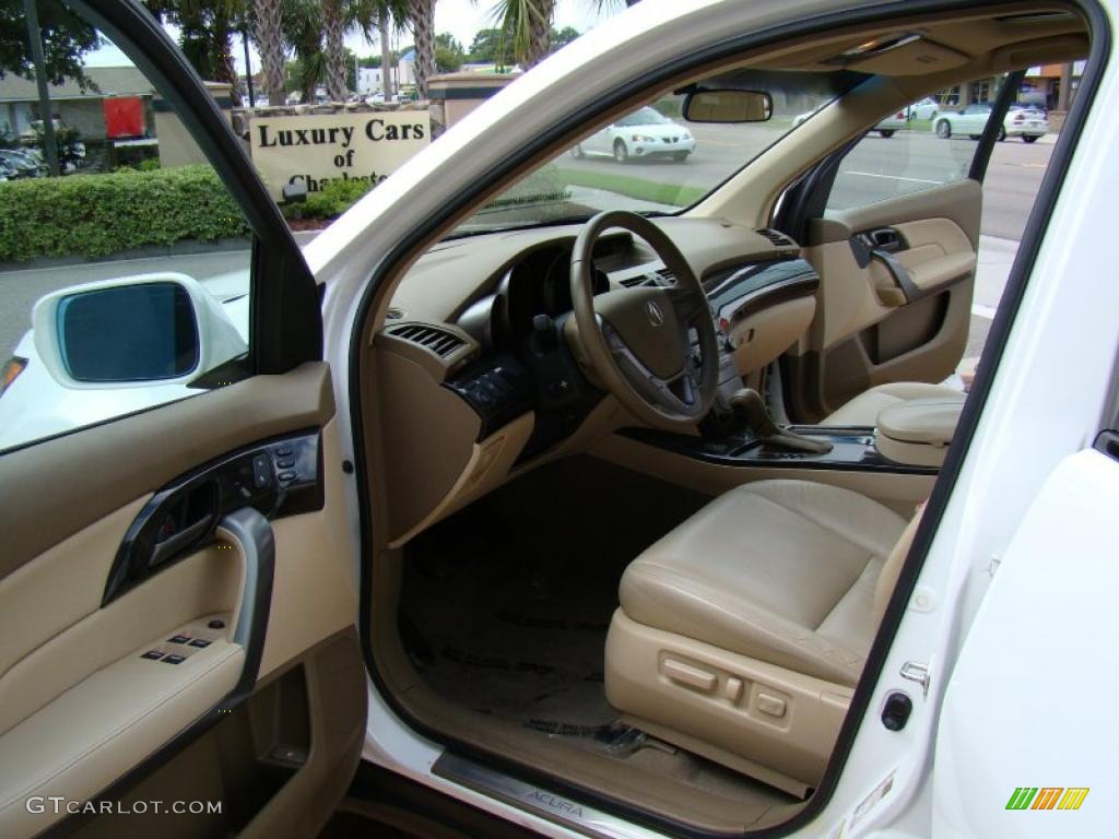 2007 MDX  - Aspen White Pearl / Taupe photo #11