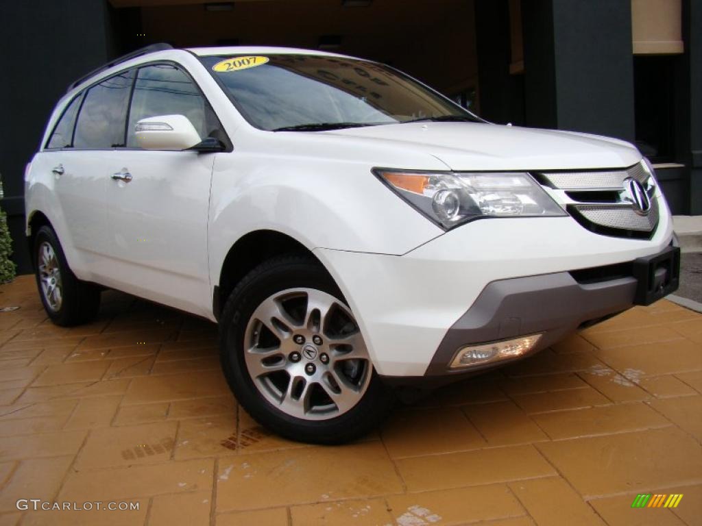 2007 MDX  - Aspen White Pearl / Taupe photo #32