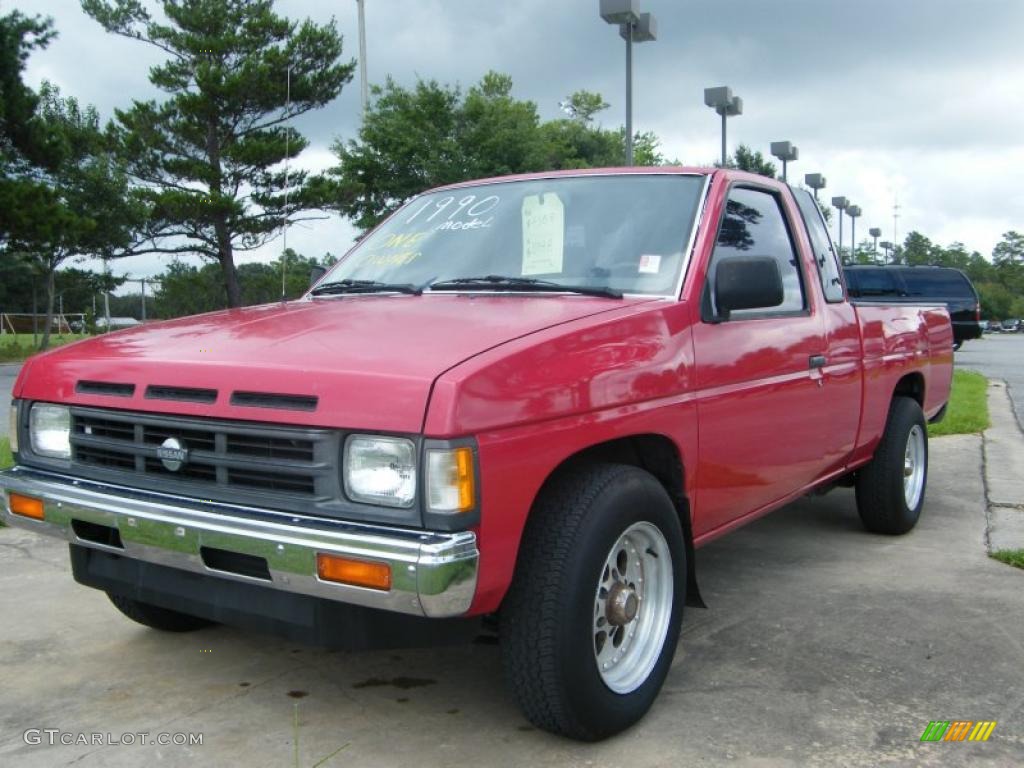 1990 Hardbody Truck Extended Cab - Red / Gray photo #1