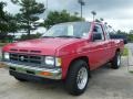 Red 1990 Nissan Hardbody Truck Extended Cab