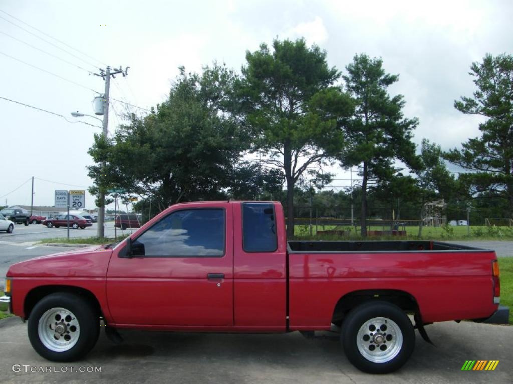 1990 Hardbody Truck Extended Cab - Red / Gray photo #2