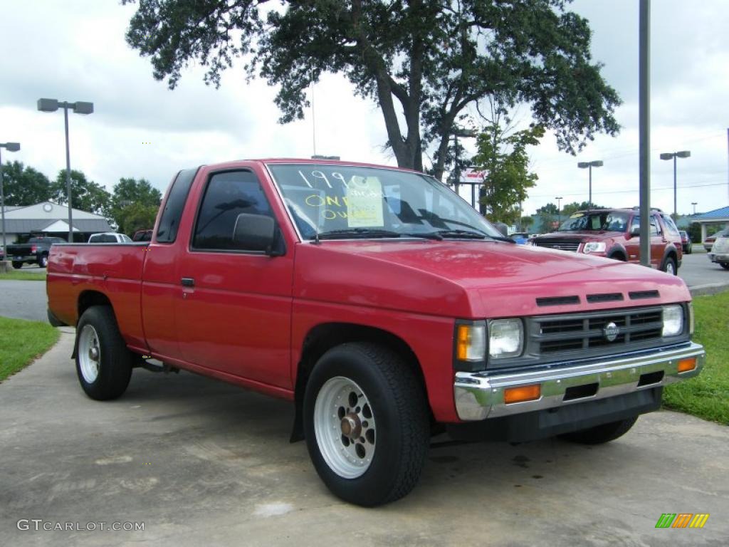 1990 Hardbody Truck Extended Cab - Red / Gray photo #7