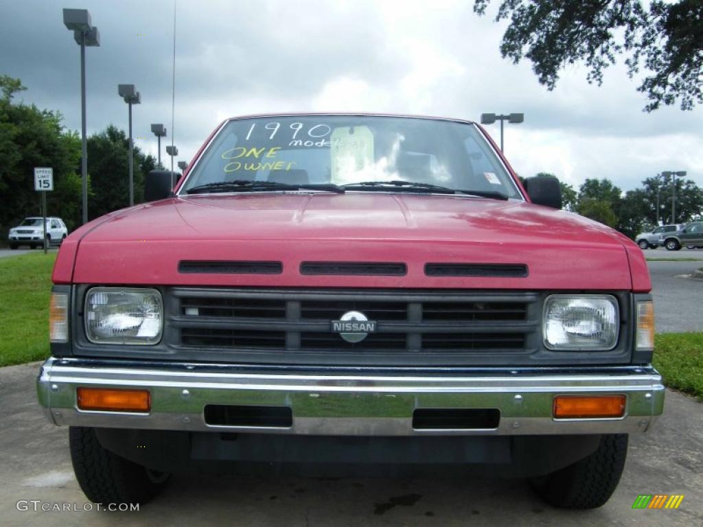 1990 Hardbody Truck Extended Cab - Red / Gray photo #8