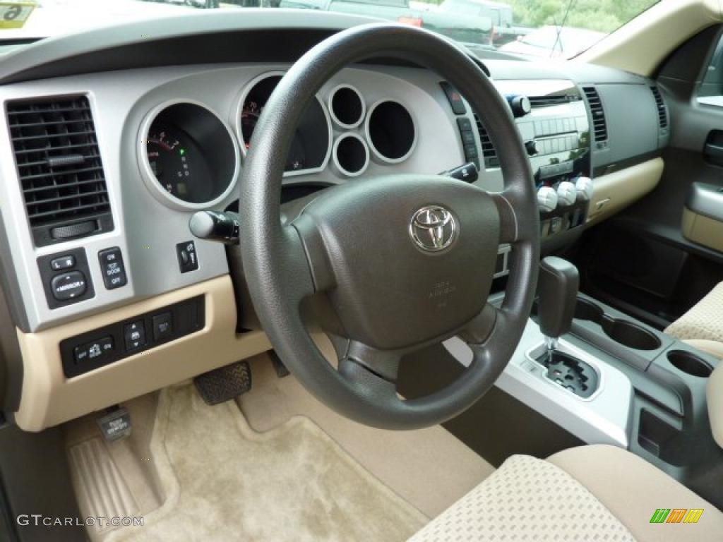 2007 Tundra SR5 TRD CrewMax 4x4 - Pyrite Mica / Beige photo #9