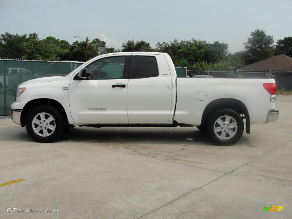 2008 Tundra SR5 Double Cab - Super White / Beige photo #6