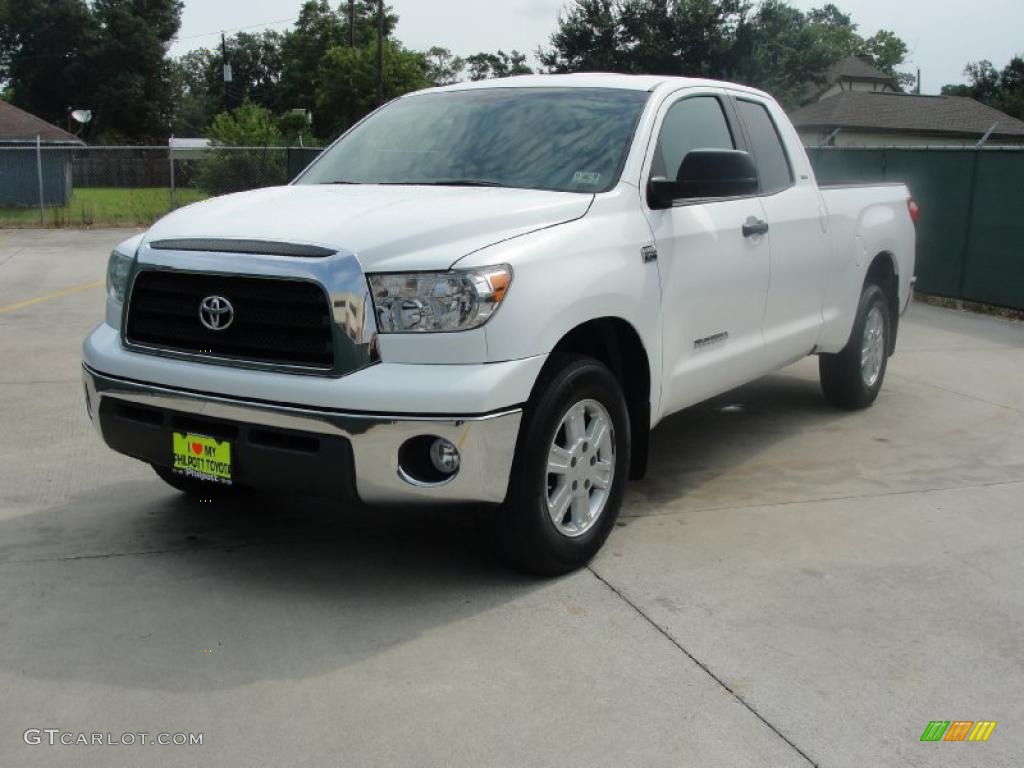 2008 Tundra SR5 Double Cab - Super White / Beige photo #7