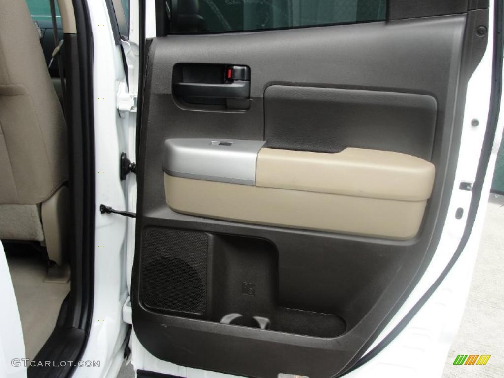 2008 Tundra SR5 Double Cab - Super White / Beige photo #31