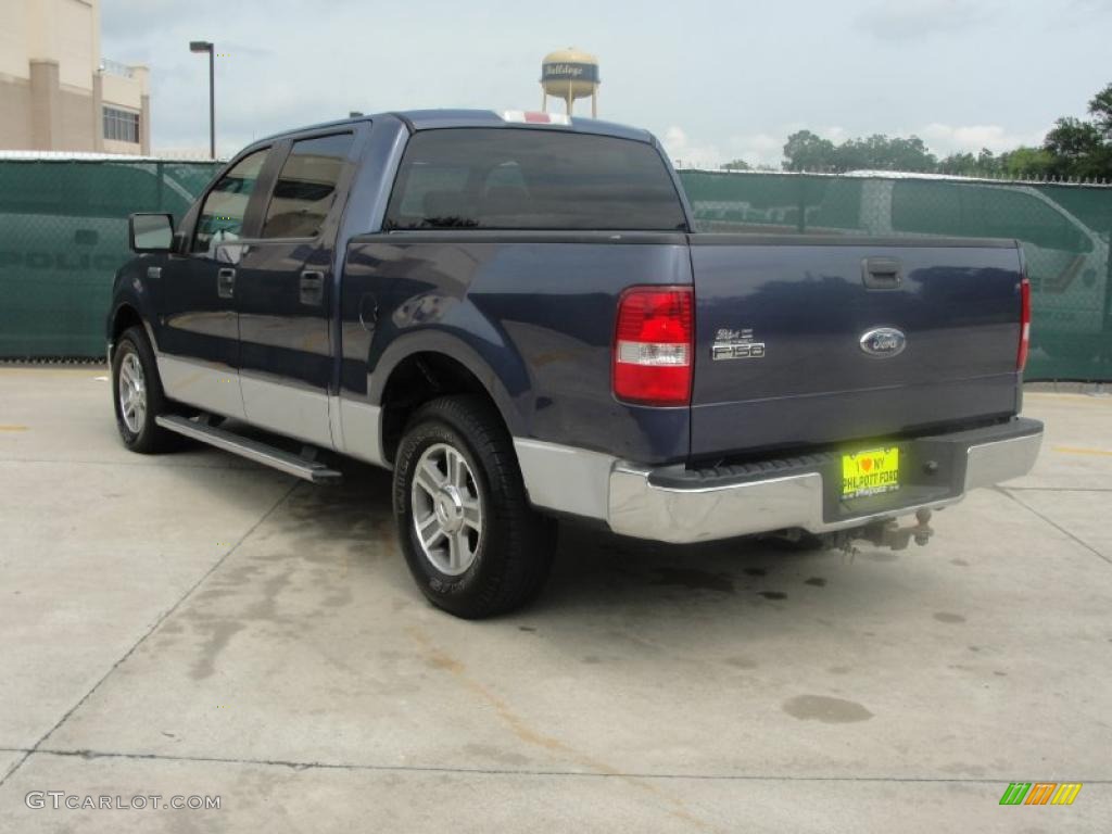 2006 F150 XLT SuperCrew - True Blue Metallic / Medium/Dark Flint photo #5