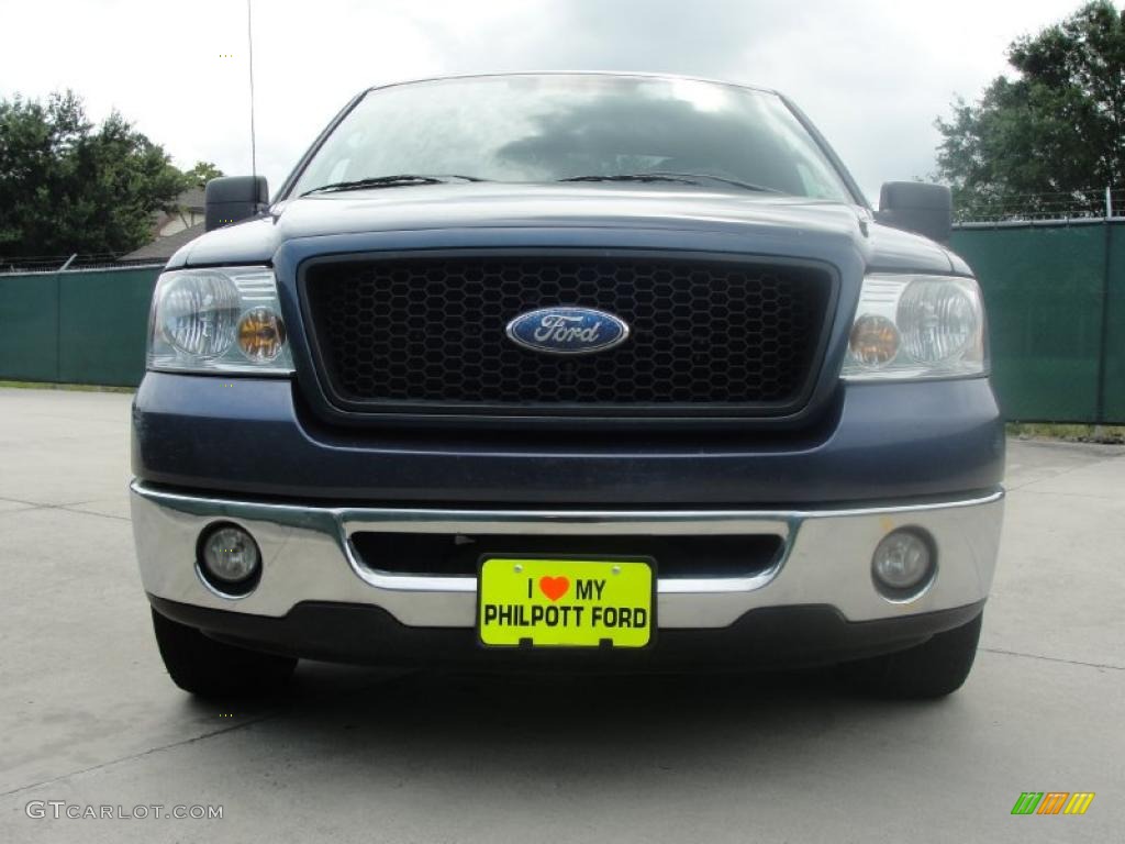 2006 F150 XLT SuperCrew - True Blue Metallic / Medium/Dark Flint photo #9