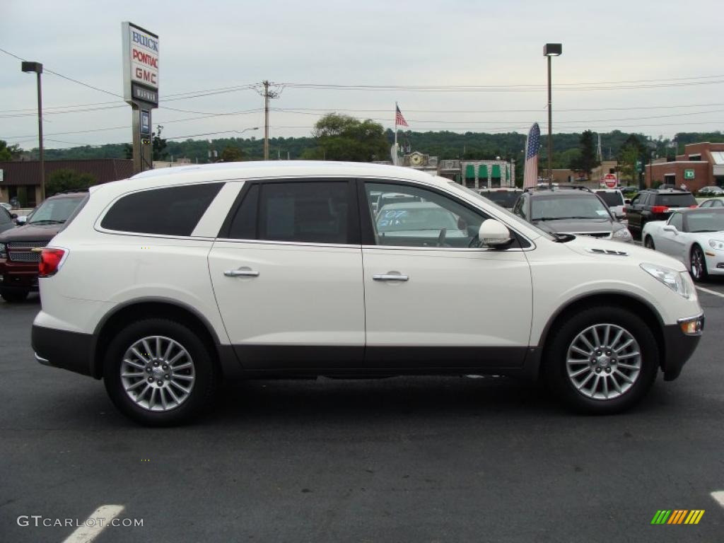 2008 Enclave CXL AWD - White Diamond Tri Coat / Cashmere/Cocoa photo #7