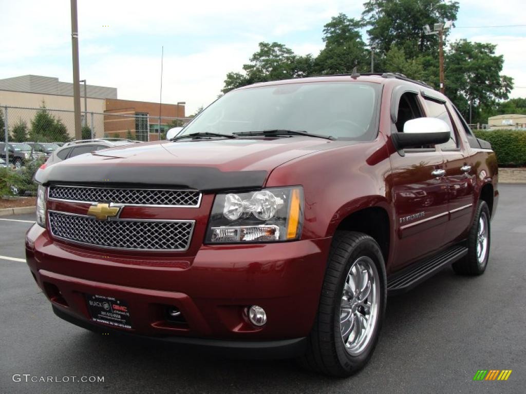 2008 Avalanche LTZ 4x4 - Deep Ruby Red Metallic / Ebony photo #1