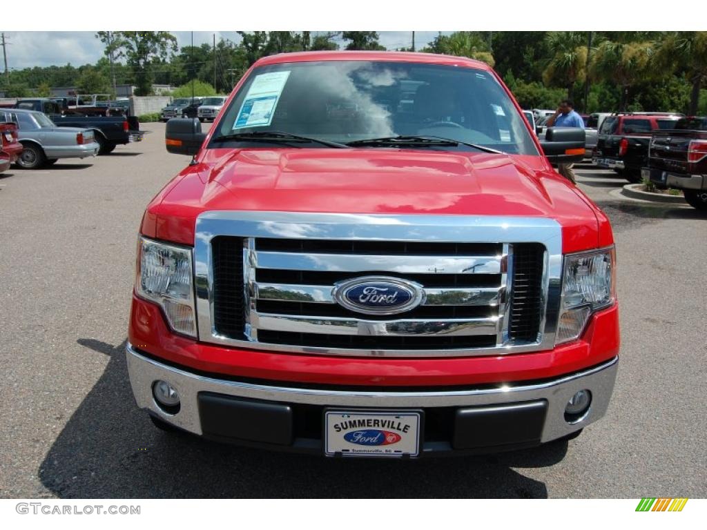 2010 F150 XLT Regular Cab - Vermillion Red / Medium Stone photo #12