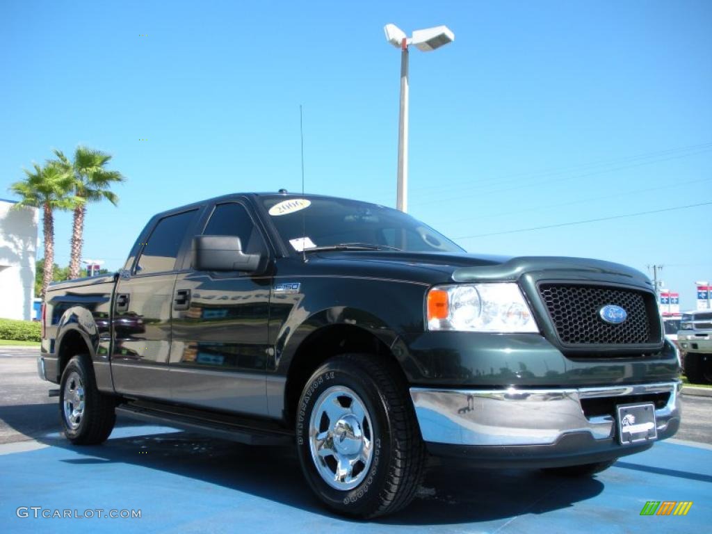 2006 F150 XLT SuperCrew - Aspen Green Metallic / Tan photo #7