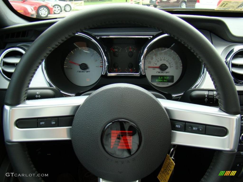 2009 Ford Mustang Racecraft 420S Supercharged Coupe Dark Charcoal Steering Wheel Photo #34992071