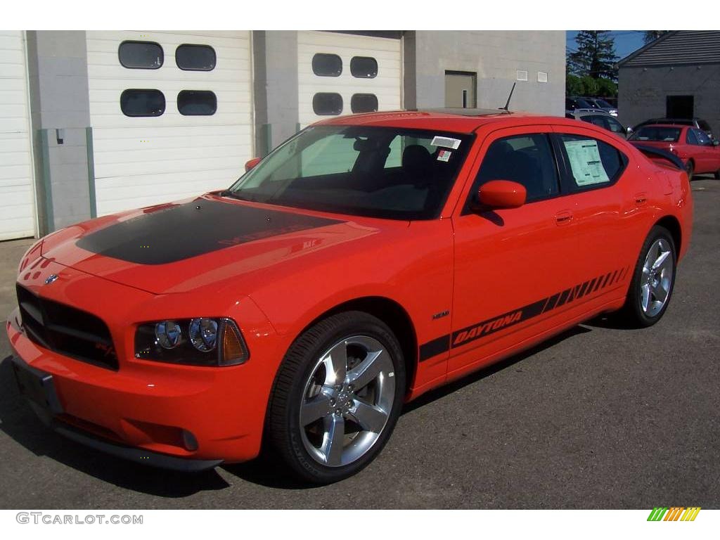 2008 Charger R/T Daytona - HEMI Orange Pearl / Dark Slate Gray photo #1