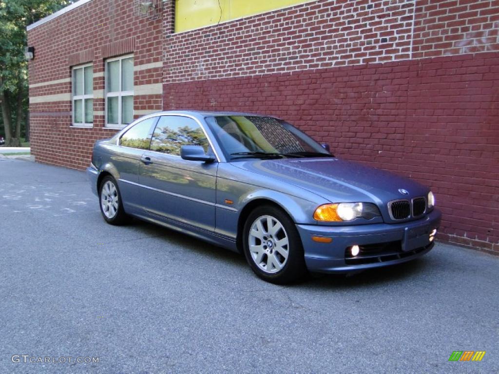 2000 3 Series 323i Coupe - Steel Blue Metallic / Grey photo #9