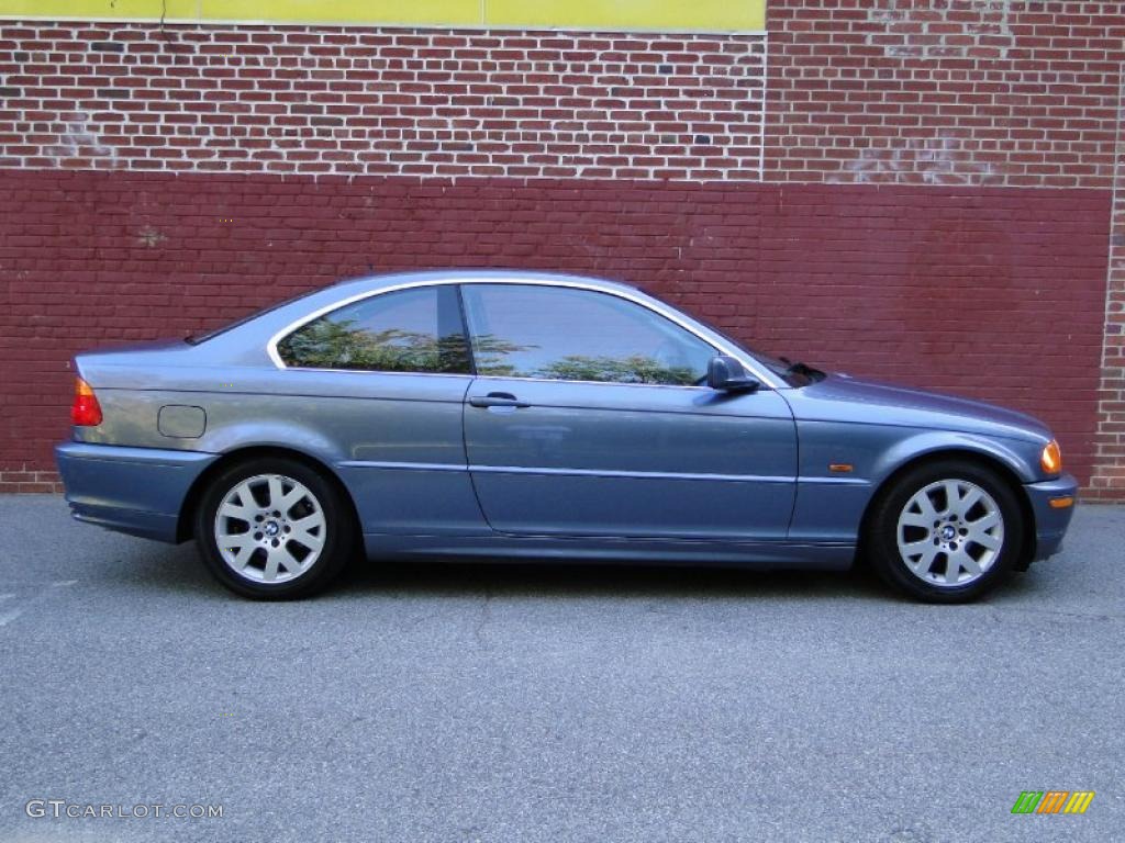 2000 3 Series 323i Coupe - Steel Blue Metallic / Grey photo #10