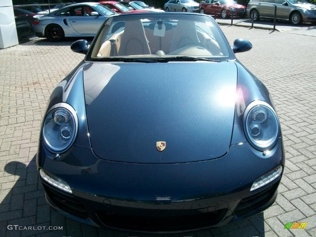 2011 911 Carrera 4S Cabriolet - Dark Blue Metallic / Sand Beige photo #2