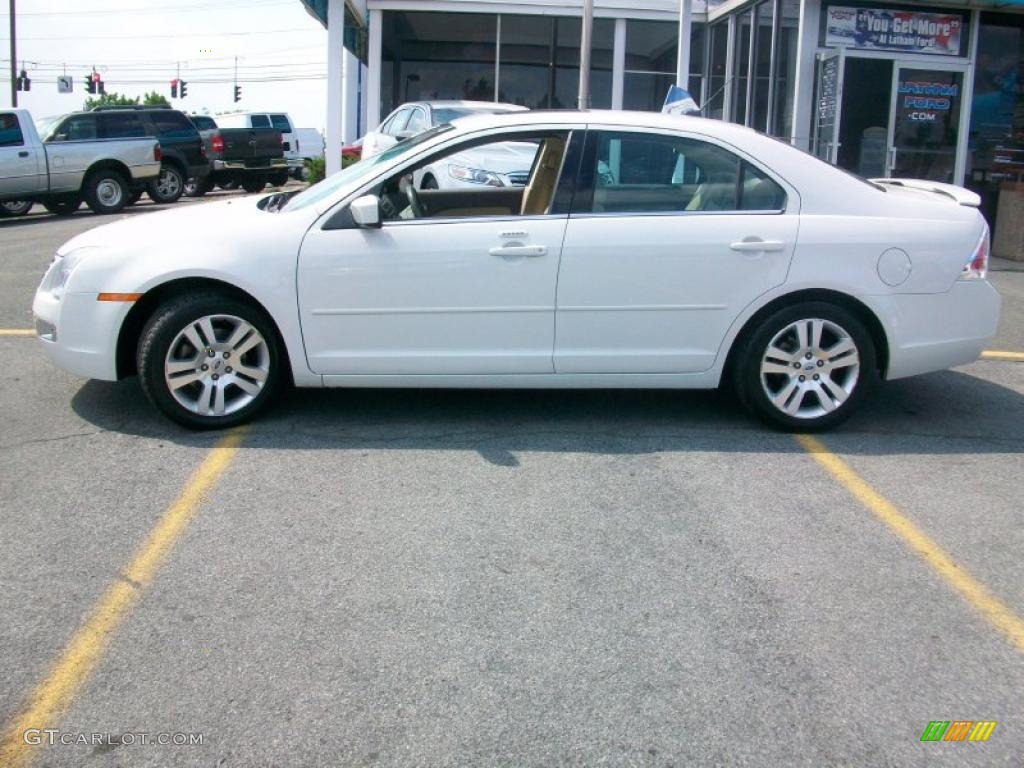 2008 Fusion SEL V6 AWD - White Suede / Camel photo #2