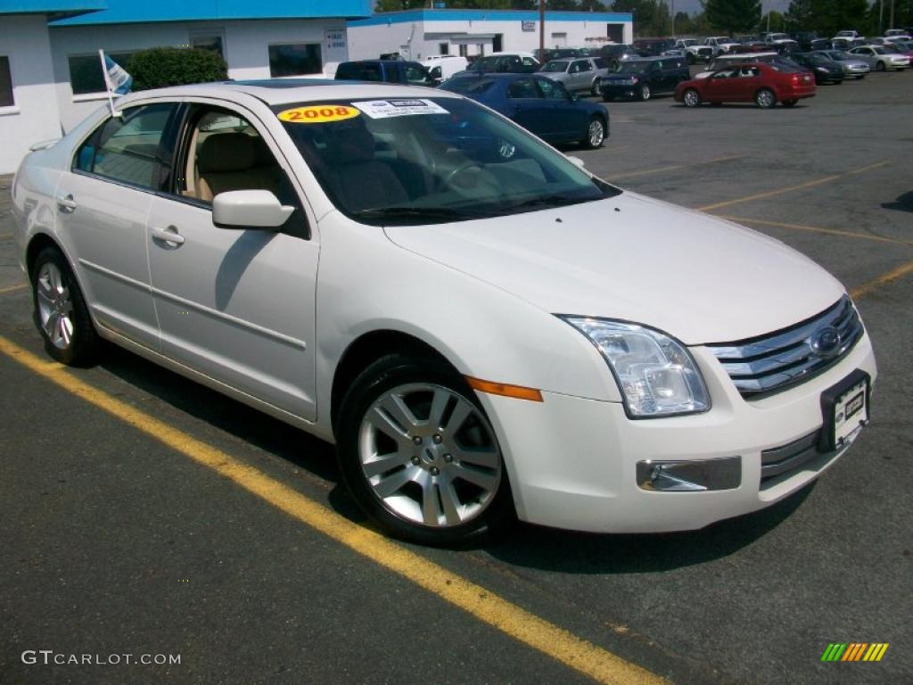 2008 Fusion SEL V6 AWD - White Suede / Camel photo #6