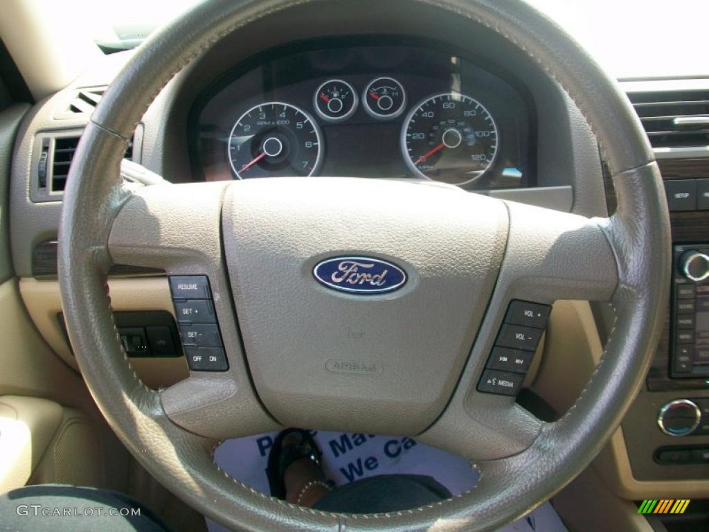 2008 Fusion SEL V6 AWD - White Suede / Camel photo #10