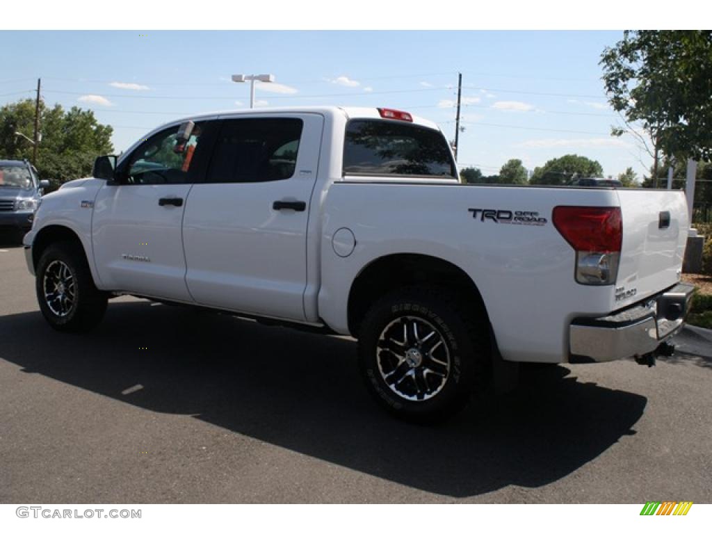 2008 Tundra TRD CrewMax 4x4 - Super White / Graphite Gray photo #4