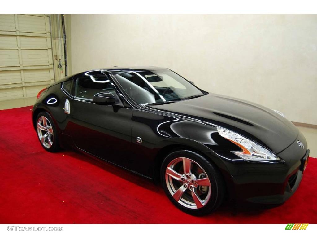 2009 370Z Touring Coupe - Magnetic Black / Black Leather photo #1