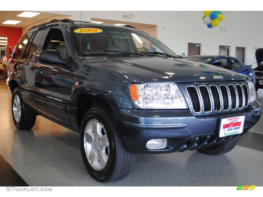 2001 Grand Cherokee Limited 4x4 - Steel Blue Pearl / Taupe photo #9