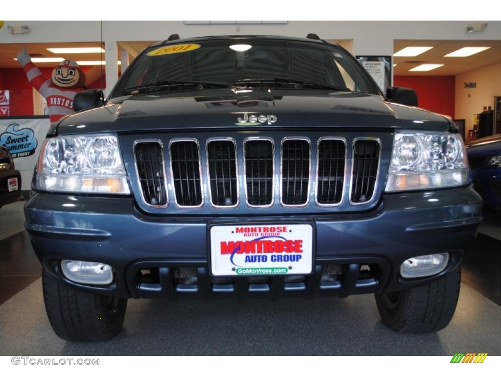 2001 Grand Cherokee Limited 4x4 - Steel Blue Pearl / Taupe photo #11