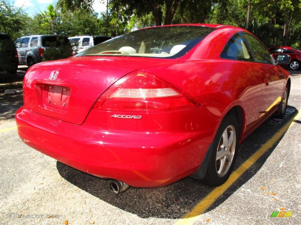 2003 Accord EX Coupe - San Marino Red / Ivory photo #2
