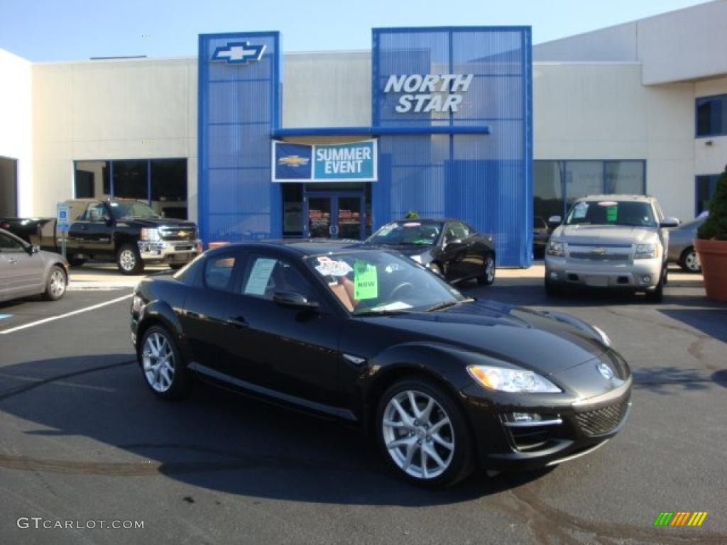 2009 RX-8 Grand Touring - Sparkling Black Mica / Red photo #1