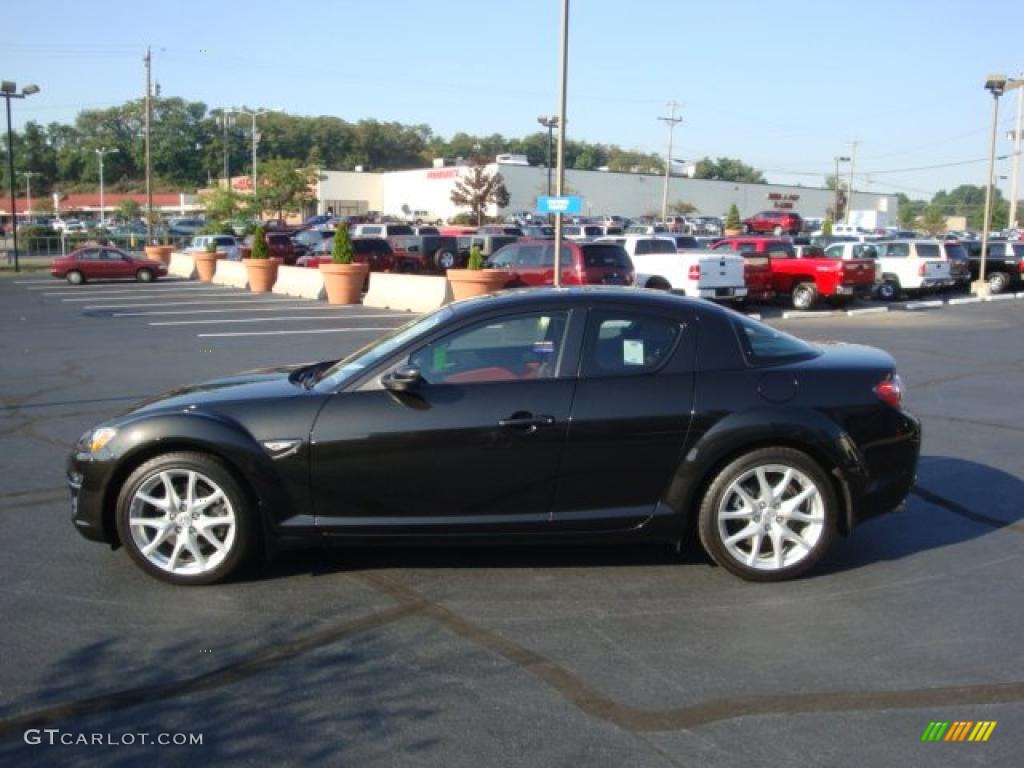 2009 RX-8 Grand Touring - Sparkling Black Mica / Red photo #6