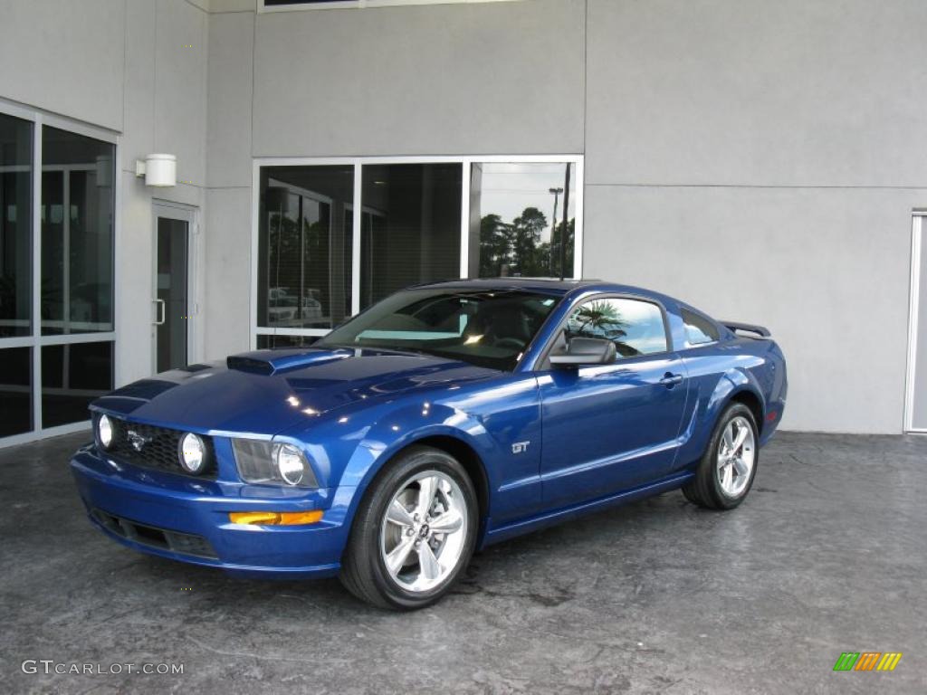 2008 Mustang GT Premium Coupe - Vista Blue Metallic / Dark Charcoal photo #1