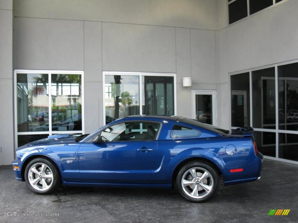 2008 Mustang GT Premium Coupe - Vista Blue Metallic / Dark Charcoal photo #2