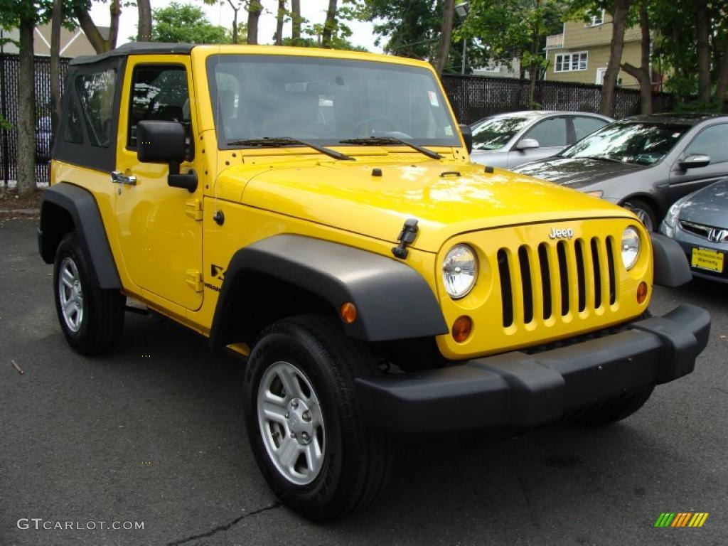 2009 Wrangler X 4x4 - Detonator Yellow / Dark Slate Gray/Medium Slate Gray photo #3