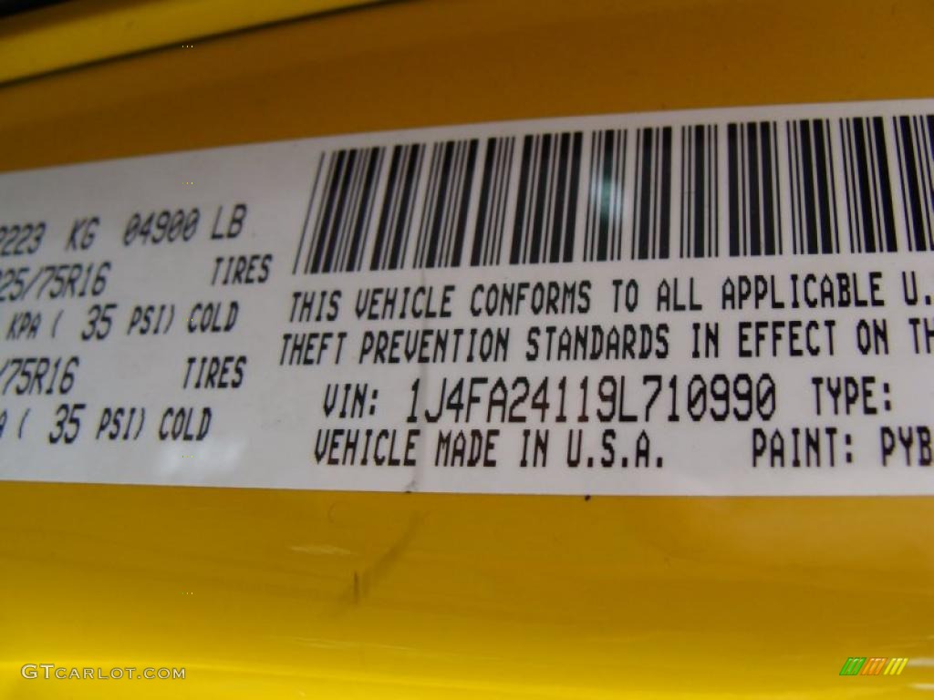 2009 Wrangler X 4x4 - Detonator Yellow / Dark Slate Gray/Medium Slate Gray photo #21