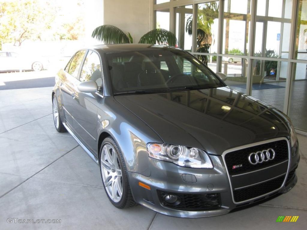 2007 RS4 4.2 quattro Sedan - Daytona Grey Pearl Effect / Black photo #1
