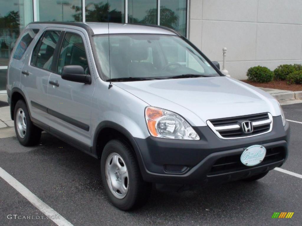 2003 CR-V LX 4WD - Satin Silver Metallic / Black photo #2