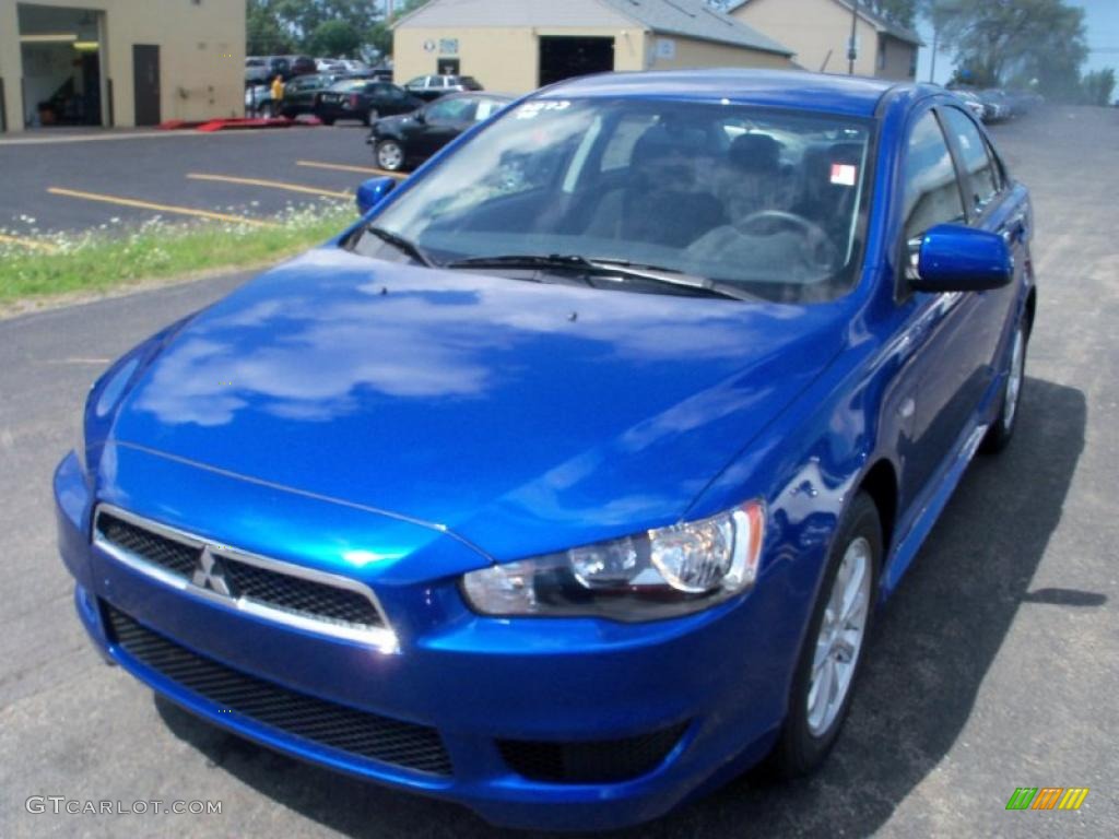 2010 Lancer ES - Octane Blue Metallic / Black photo #1