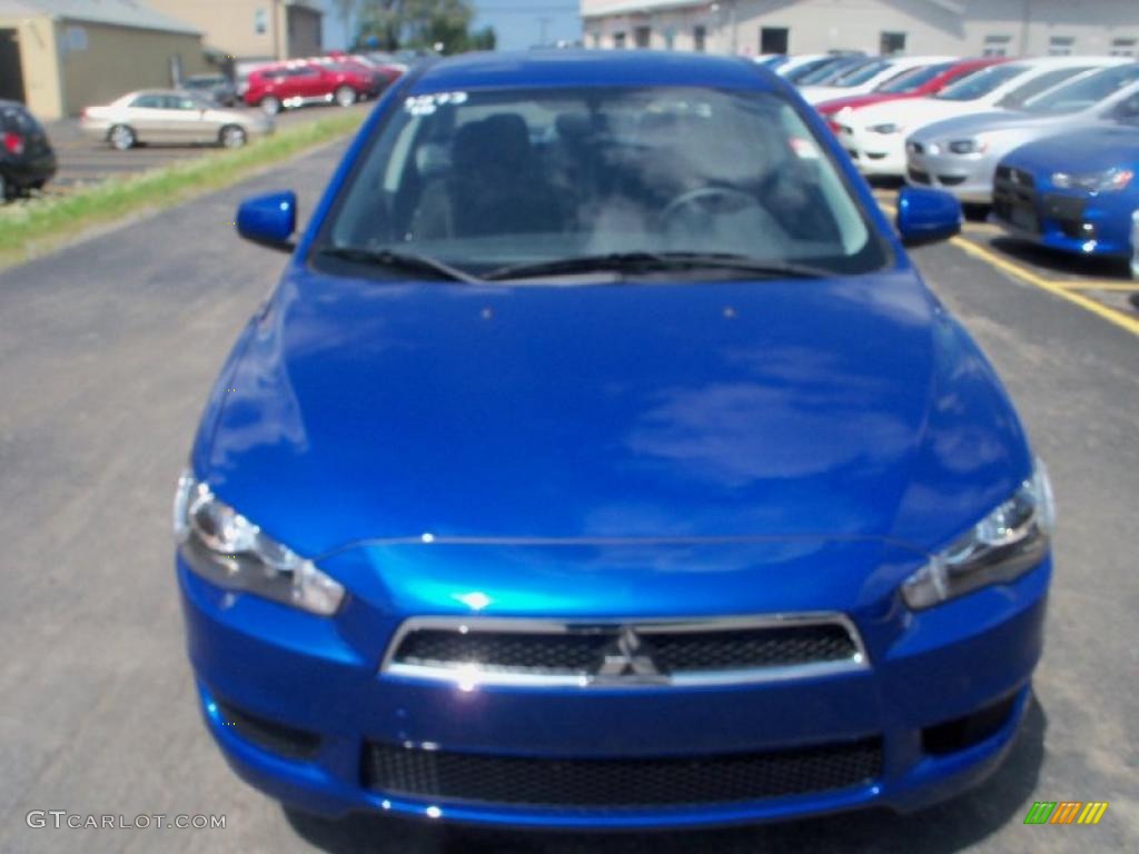 2010 Lancer ES - Octane Blue Metallic / Black photo #12