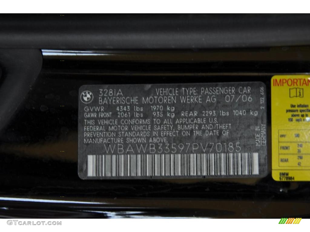2007 3 Series 328i Coupe - Black Sapphire Metallic / Beige photo #9