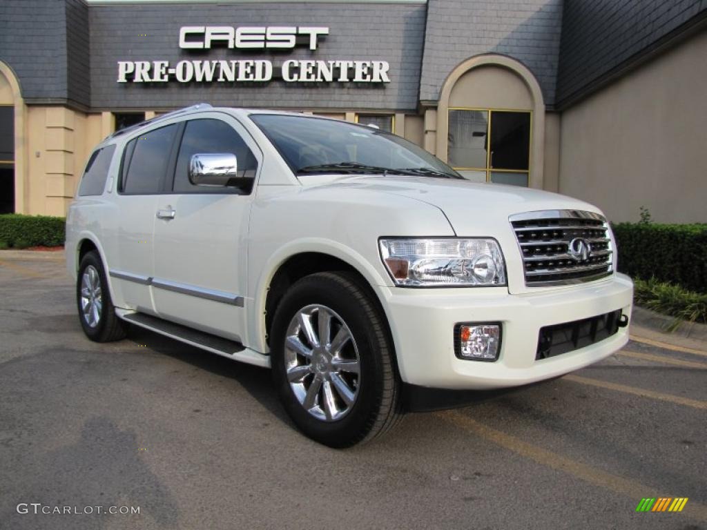 2010 QX 56 - Tuscan White Pearl / Wheat photo #1