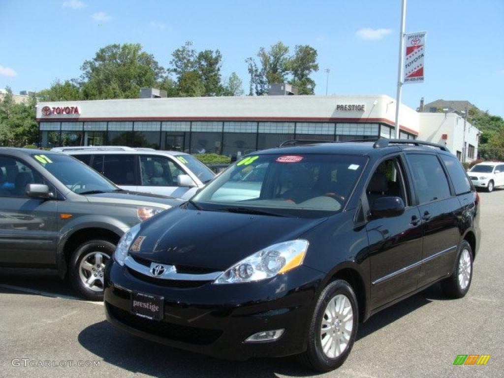 2008 Sienna Limited AWD - Black / Taupe photo #1
