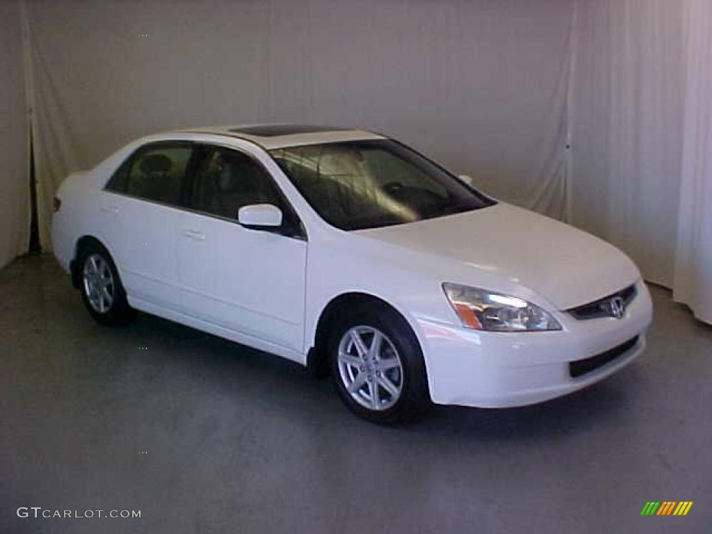 2003 Accord EX V6 Sedan - Taffeta White / Ivory photo #1