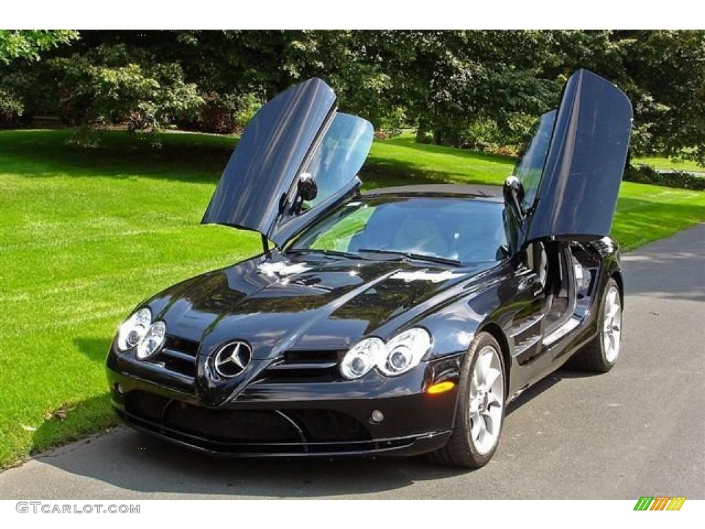 Pure Black 2008 Mercedes-Benz SLR McLaren Roadster Exterior Photo #35040264