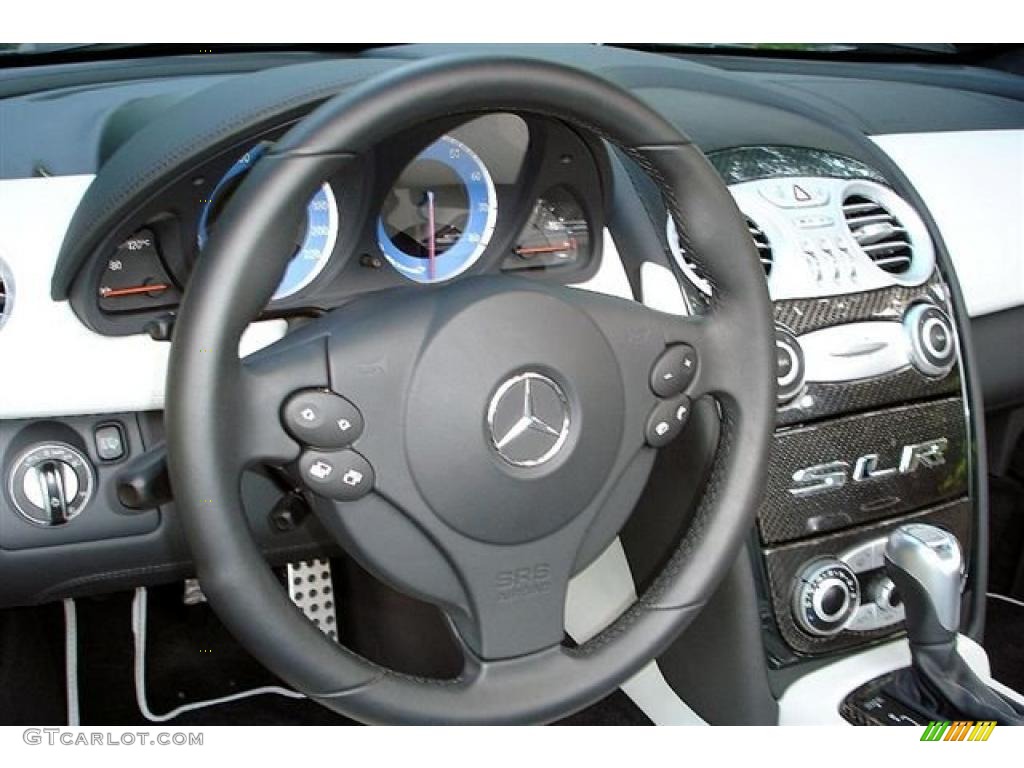 2008 Mercedes-Benz SLR McLaren Roadster Silver Arrow Steering Wheel Photo #35040436