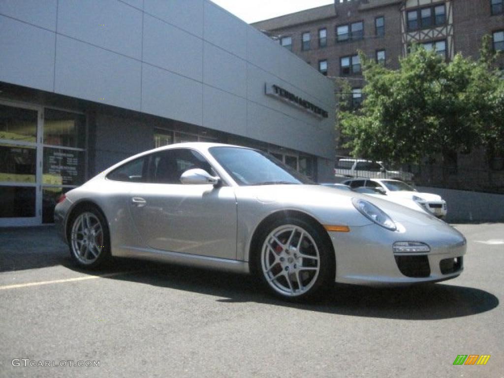 2009 911 Carrera S Coupe - Arctic Silver Metallic / Black photo #1