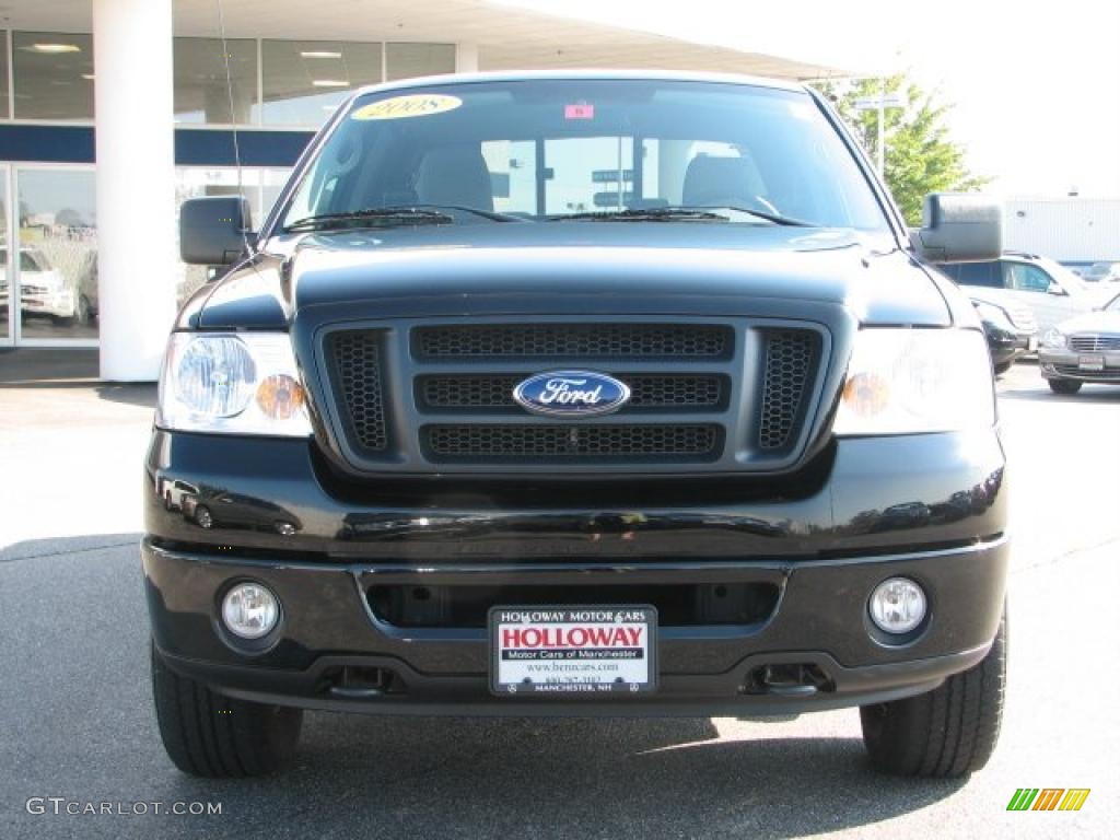 2008 F150 STX SuperCab 4x4 - Black / Medium Flint Grey photo #2