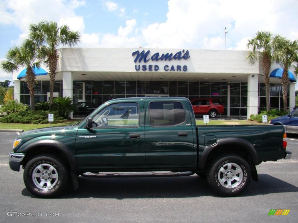 2001 Tacoma V6 PreRunner Double Cab - Imperial Jade Green Mica / Oak Beige photo #1