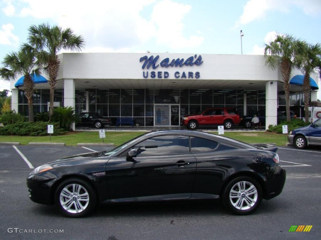 2007 Tiburon GS - Black Pearl / Black photo #1